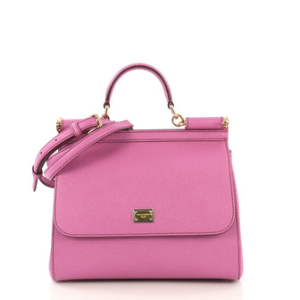 Dolce & Gabbana Miss Sicily Bag Leather Medium Pink 432842