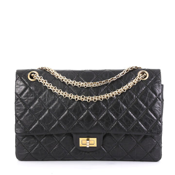 Chanel Reissue 2.55 Flap Bag Quilted Glazed Calfskin 226 Black 432862