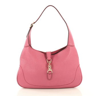 Gucci Jackie O Bouvier Hobo Leather Medium Pink 433082