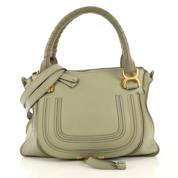 Chloe Marcie Satchel Leather Medium Neutral 433111