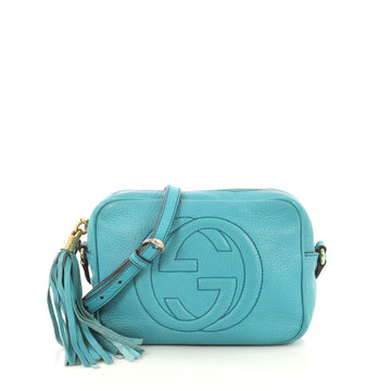 Gucci Soho Disco Crossbody Bag Leather Small Blue 433413