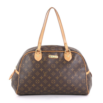 Louis Vuitton Montorgueil Handbag Monogram Canvas GM Brown 433621