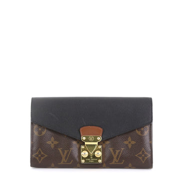 Louis Vuitton Pallas Wallet Monogram Canvas and Calf Leather  Black 433652