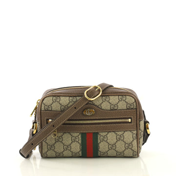 Gucci Ophidia Shoulder Bag GG Coated Canvas Mini Brown 433681