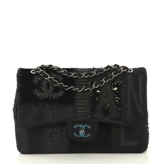 Chanel Flap Bag Multicolor Patchwork Jumbo Black 433843
