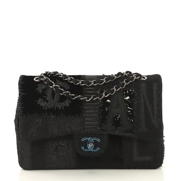 Chanel Flap Bag Multicolor Patchwork Jumbo Black 433843