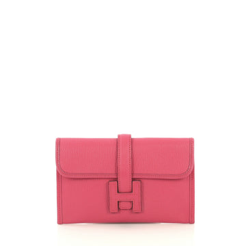 Hermes Jige Clutch Chevre Mysore 20 Pink 433922