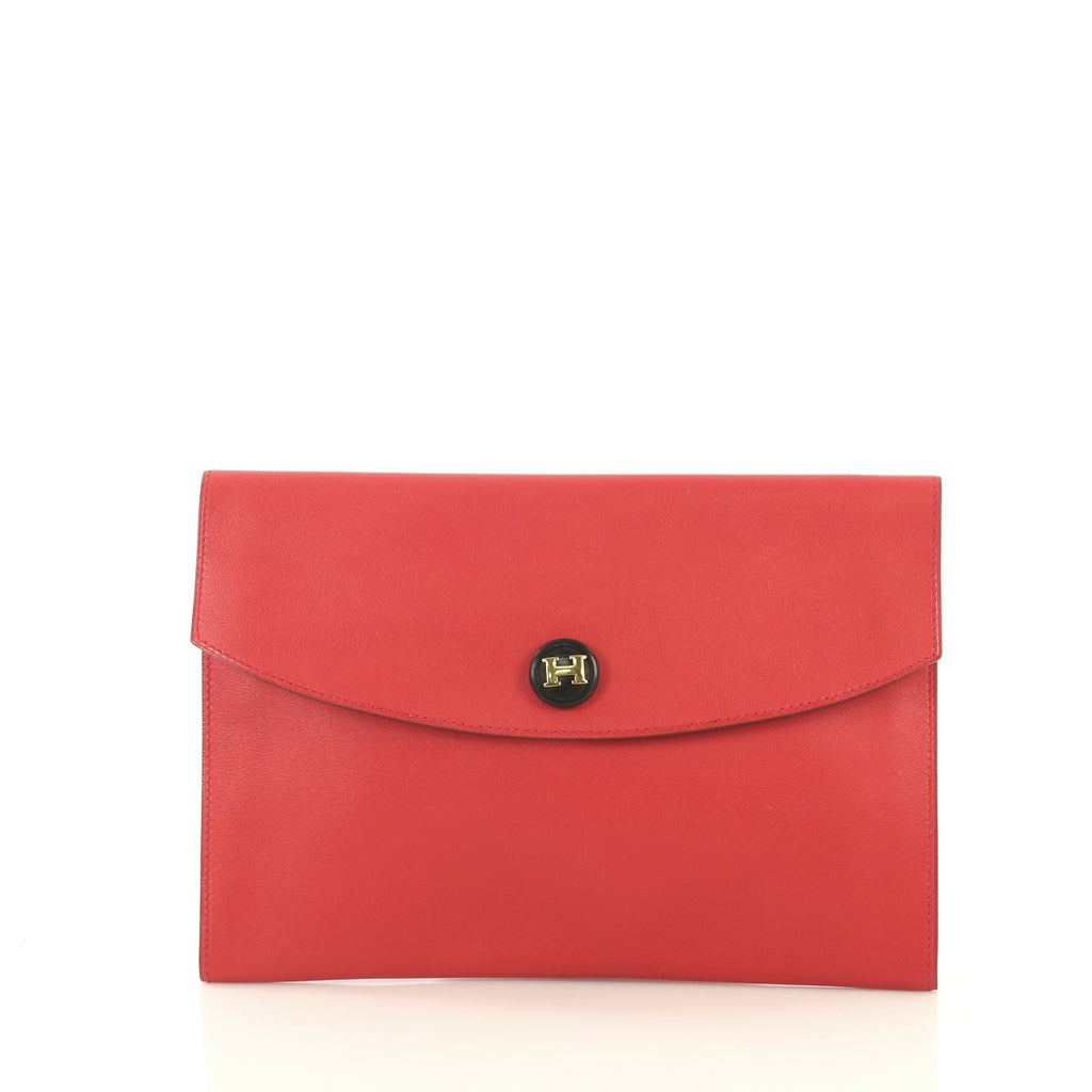 Hermes Rio Clutch Leather PM Red 433926