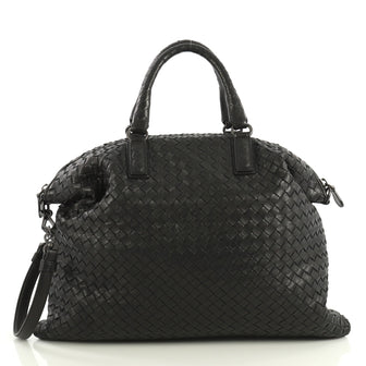 Bottega Veneta Convertible Satchel Intrecciato Nappa Medium Black 433992