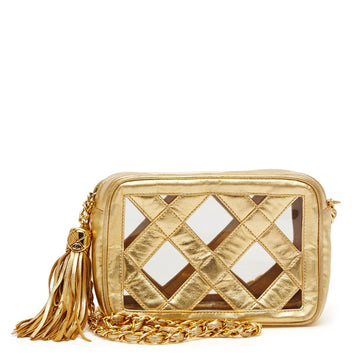 Chanel Vintage Camera Tassel Bag Lattice Leather Small