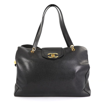 Chanel Vintage Supermodel Weekender Bag Caviar Large Black 434169