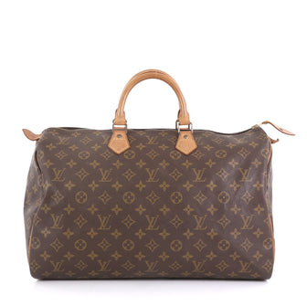 Louis Vuitton Speedy Handbag Monogram Canvas 40 Brown 4342211