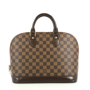 Louis Vuitton Alma Handbag Damier PM Brown 4342212