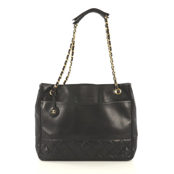 Chanel Vintage Shopping Tote Lambskin Medium Black 4342222