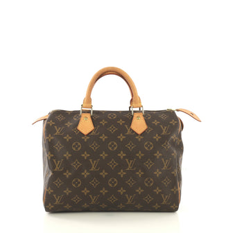 Louis Vuitton Speedy Handbag Monogram Canvas 30 Brown 434228