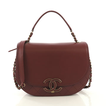 Chanel Coco Curve Flap Messenger Calfskin and Quilted Goatskin Medium...