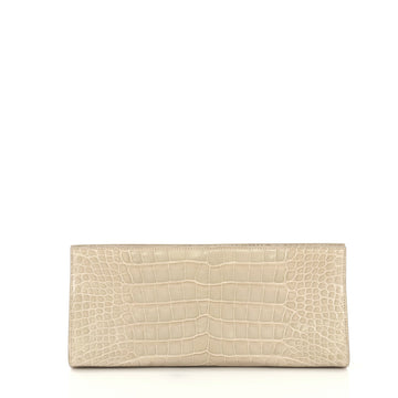 Alaia Clutch Crocodile Long Neutral 434321