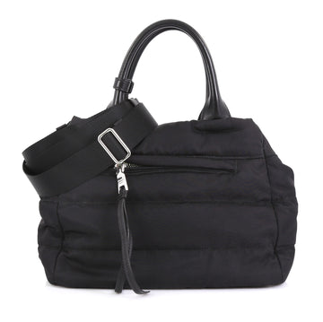 Prada Convertible Bomber Tote Tessuto Medium Black 434341