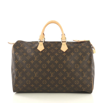 Louis Vuitton Speedy Handbag Monogram Canvas 40 Brown 434421