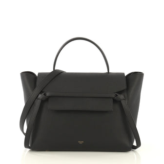 Celine Belt Bag Textured Leather Mini Black 434551