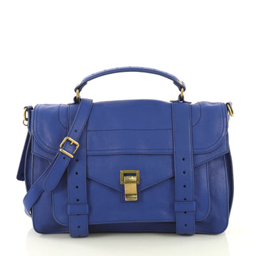 Proenza Schouler PS1 Satchel Leather Medium Blue 434552