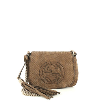 Gucci Soho Chain Crossbody Bag Python Small Brown 434591