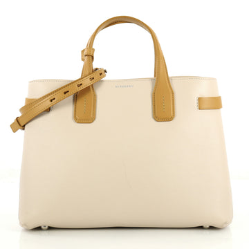 Burberry Banner NM Convertible Tote Leather Medium Neutral 4346101