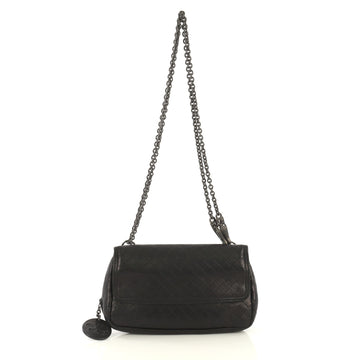 Bottega Veneta Front Pocket Crossbody Bag Intrecciato Nappa Small Black 4346202