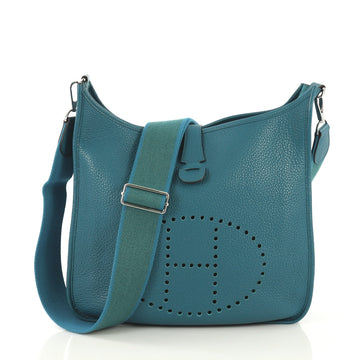 Hermes Evelyne Crossbody Gen III Clemence PM Blue 4346203