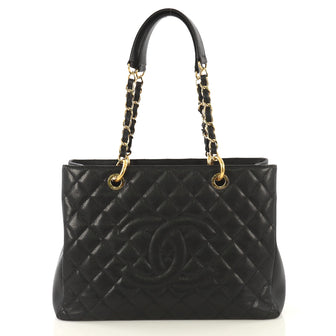 Chanel Grand Shopping Tote Quilted Caviar Black 434642