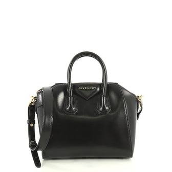Givenchy Antigona Bag Glazed Leather Mini Black 434942