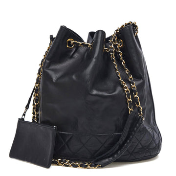 Chanel Drawstring Bucket Lambskin