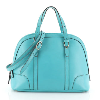Gucci Nice Top Handle Bag Leather Small Blue 435194