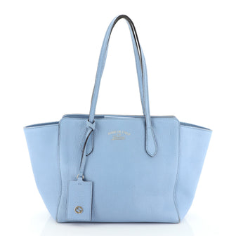 Gucci Swing Tote Leather Small Blue 4352011