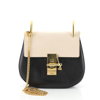 Chloe Drew Crossbody Bag Leather Mini Black 435207