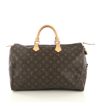 Louis Vuitton Speedy Handbag Monogram Canvas 40 Brown 435251