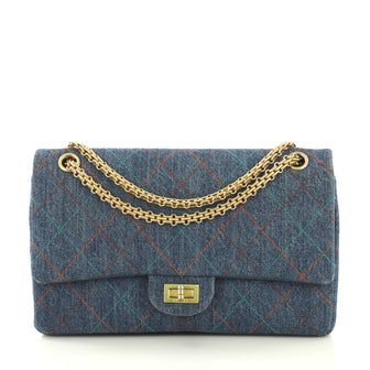 Chanel Multicolor Stitch Reissue 2.55 Flap Bag Quilted Denim 226 Blue 435303