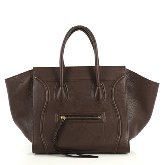 Celine Phantom Bag Grainy Leather Medium Brown 435311