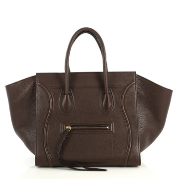 Celine Phantom Bag Grainy Leather Medium Brown 435311