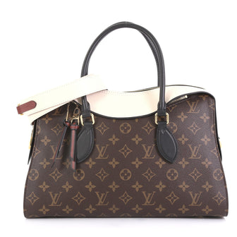 Louis Vuitton Tuileries Handbag Monogram Canvas with Leather  Brown 435362