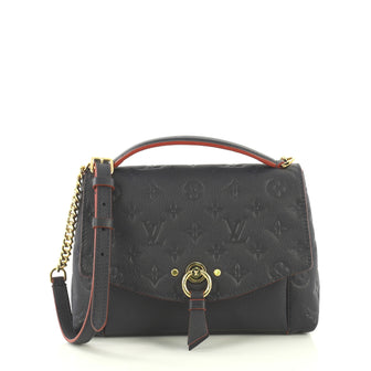 Louis Vuitton Blanche Handbag Monogram Empreinte Leather BB Blue 435621