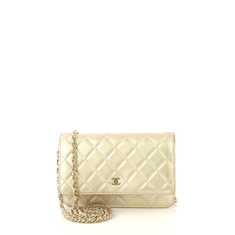 Chanel Wallet on Chain Quilted Lambskin Metallic 435691