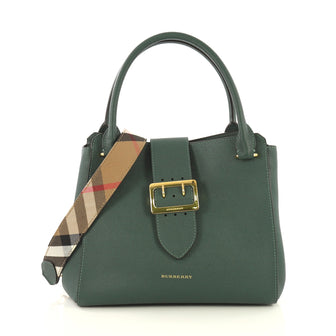 Burberry Buckle Tote Leather Medium Green 435701