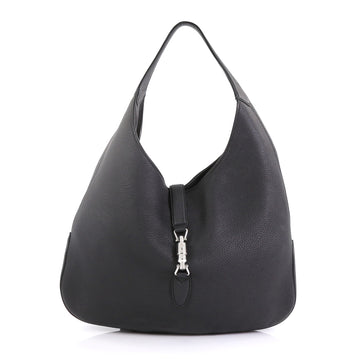 Gucci Jackie Soft Hobo Leather Black 436111