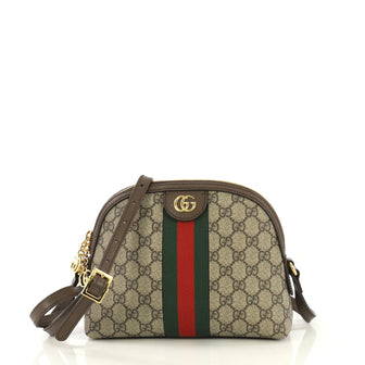 Gucci Ophidia Dome Shoulder Bag GG Coated Canvas Small Brown 436121