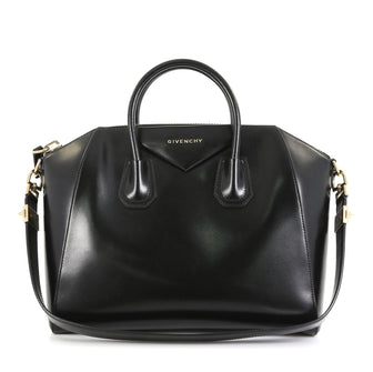 Givenchy Antigona Bag Glazed Leather Medium Black 436161