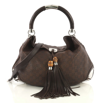 Gucci Indy Hobo Guccissima Leather Large Brown 436421