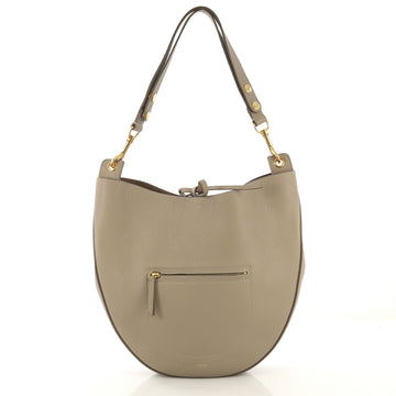 Celine Trotteur Pocket Hobo Grainy Leather Medium Gray 436461