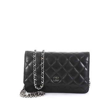 Chanel Wallet on Chain Quilted Lambskin Black 436542