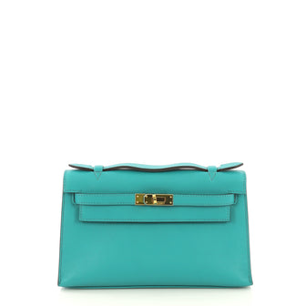 Hermes Kelly Pochette Swift Blue 43664111